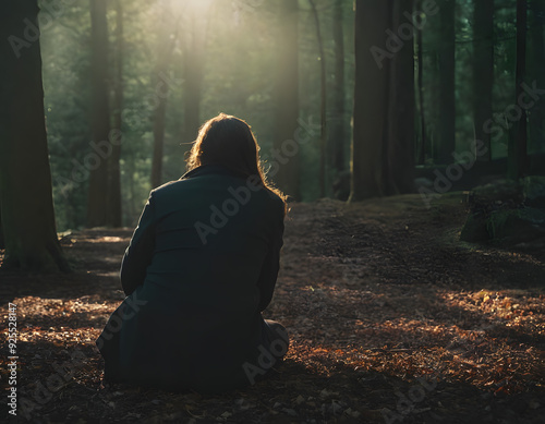 person in the forest