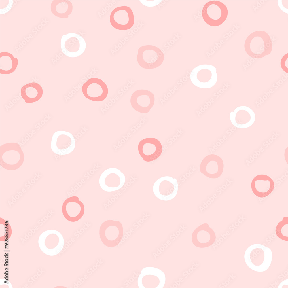 Vector seamless pattern with hand drawn circles. Cute design for wallpaper, wrapping, stationery, textile. Vector seamless pattern with hand drawn circles. Cute design for wallpaper, wrapping, stationery, textile.