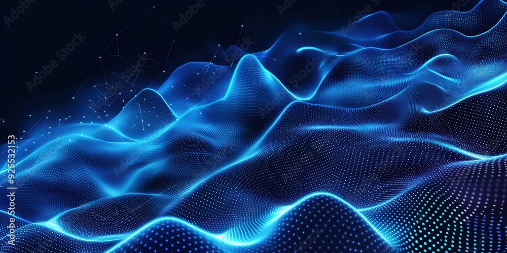 Fototapeta premium Vibrant Cosmic Energy Waves created by ai