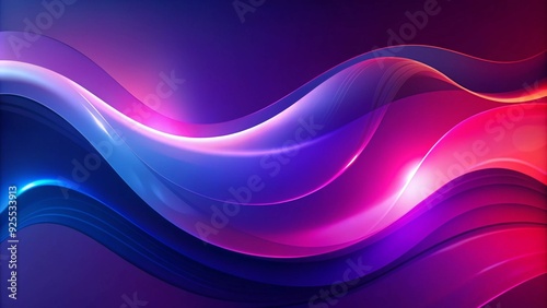 3D render Gradient Trendy Neon light colorful background wallpaper. Fluid Wave Dark purple mesh 