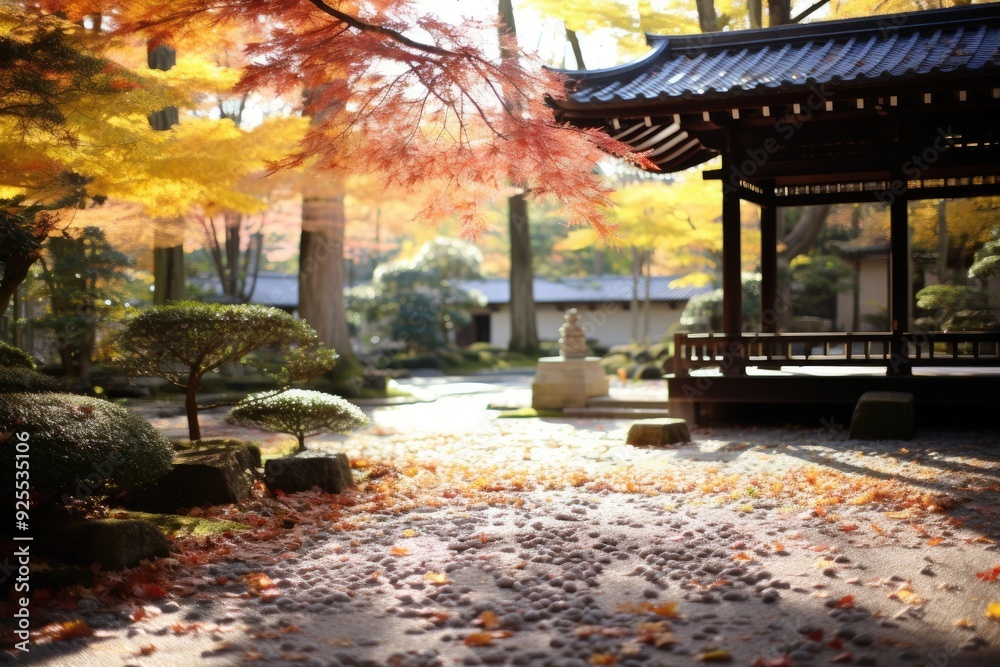 Obraz premium Cultural observance: autumn equinox day in Japan, commemorating ancestors, keeping memory of dead alive, traditional practices, heartfelt ceremonies that emphasize reverence, remembrance.