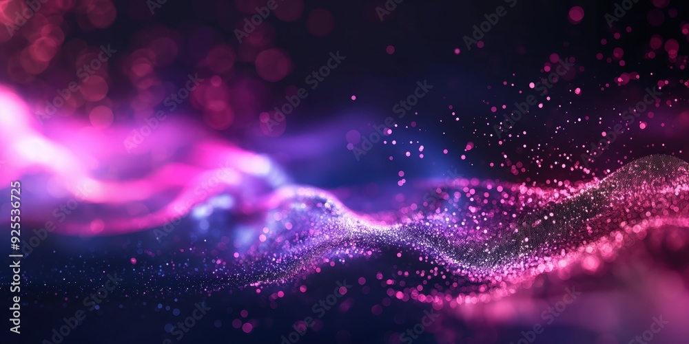 Fototapeta premium Vibrant Cosmic Energy Waves created by ai