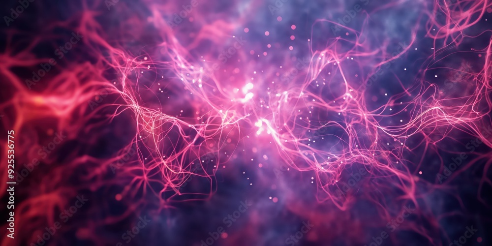 Fototapeta premium Vibrant Cosmic Energy Waves created by ai