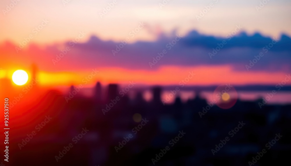 Obraz premium Sunrise bokeh background, ai