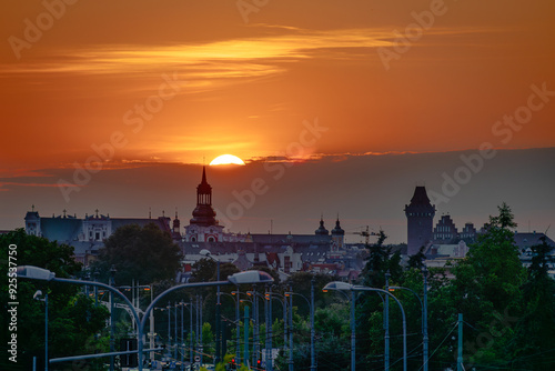 Panorama of Poznan, Poland