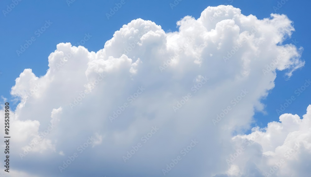 Naklejka premium white cloud with blue sky background, ai