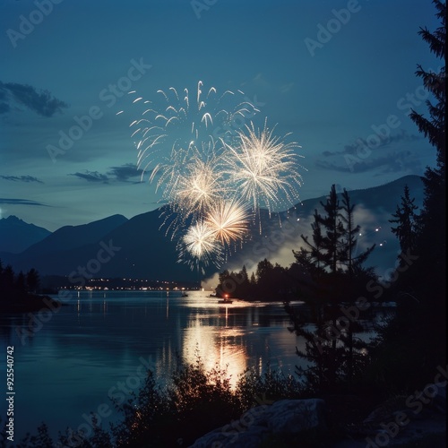 July fireworks in Canada. Generative ai.