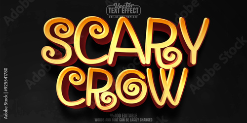 Scary editable text effect, customizable horror and spooky 3d font style