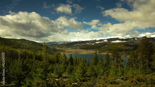Colorado timelapse, spring 2024, Sapphire point overlook, swan mountain road, overlooking Summit High School 