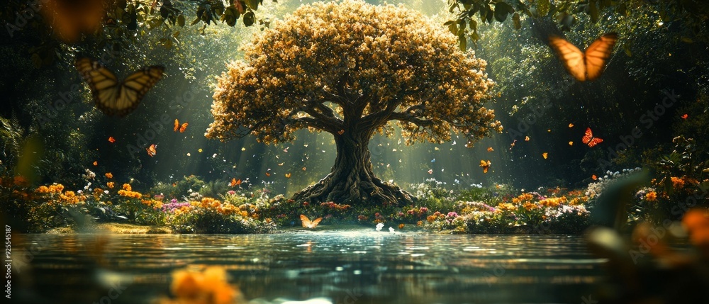Tree of Life Garden Sanctuary Various Judaism, Christianity, Kabbalah Religion Spiritual Symbol Tree of Life Garden Sanctuary Various Judaism, Christianity, Kabbalah Religion Spiritual Symbol