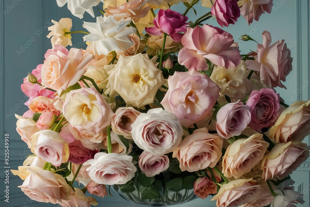 bouquet of pink roses in a vase bouquet of pink roses in a vase