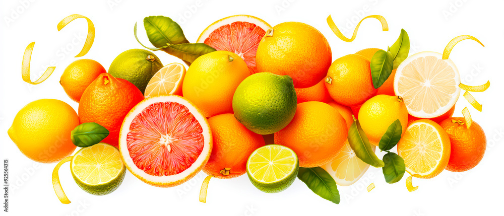 A vibrant arrangement of assorted citrus fruits, showcasing their fresh colors and textures, perfect for culinary and wellness themes. A vibrant arrangement of assorted citrus fruits, showcasing their fresh colors and textures, perfect for culinary and wellness themes.