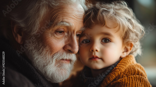 An elderly man teaching his grandson how to play the piano, both of them enjoying the music and the time spent together.