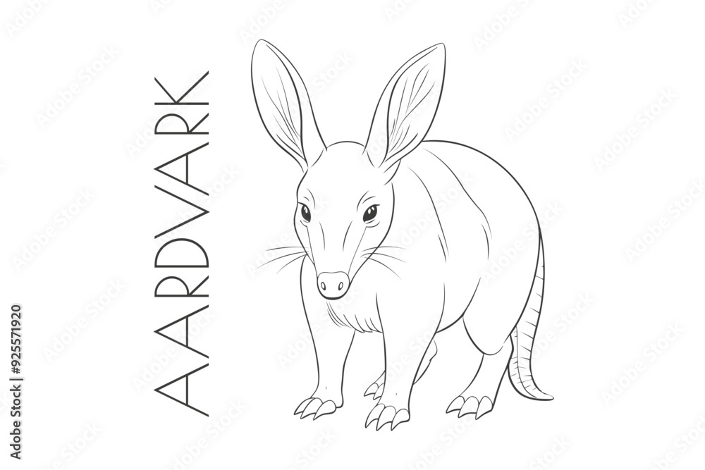 Illustration of a Animal - Aardvark, Mammalia Illustration of a Animal - Aardvark, Mammalia