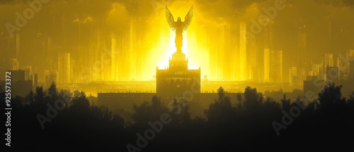 Angel Moroni Golden Guardian Mormonism LDS Church Religion Spiritual Symbol photo