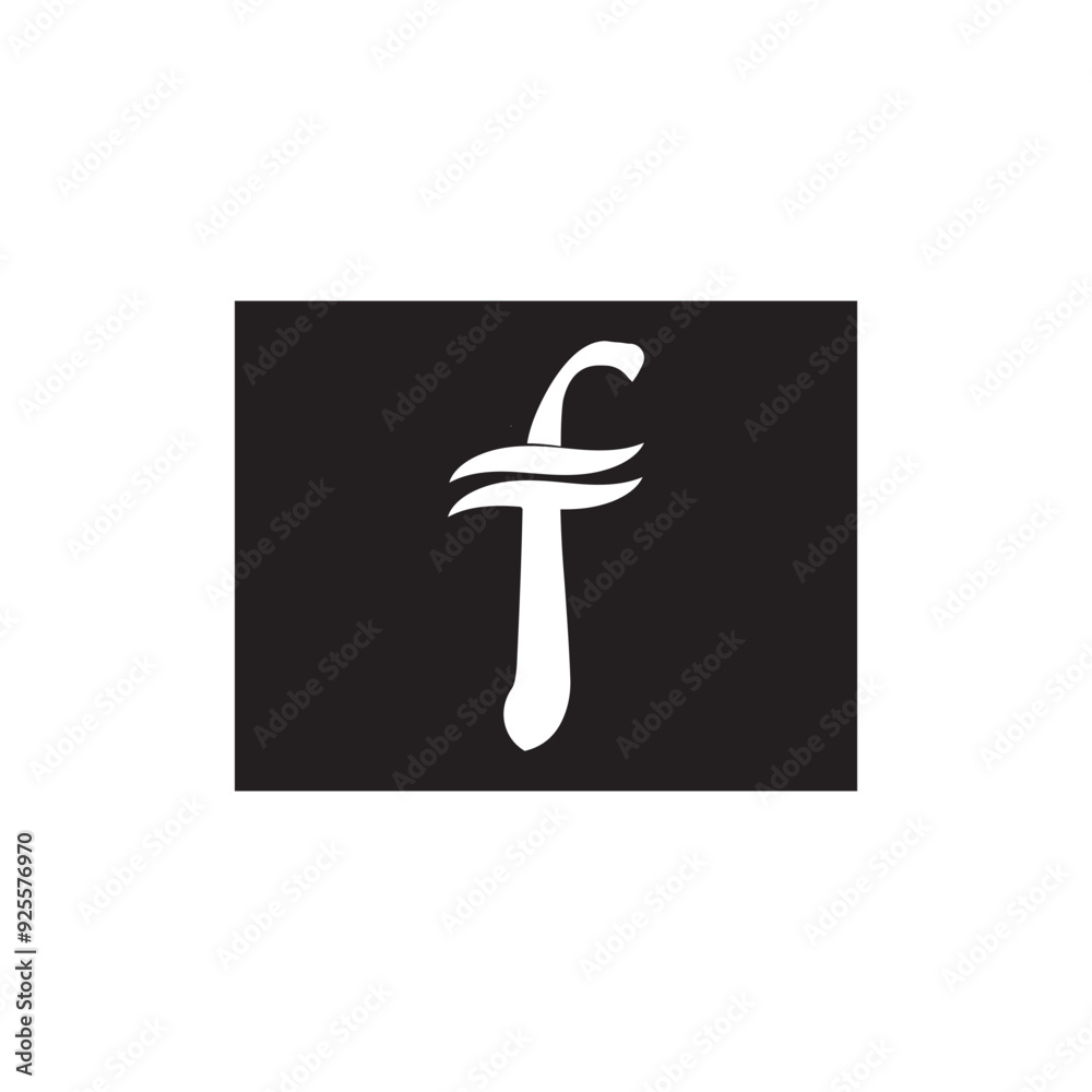 Fototapeta premium letter f logo template that is unique and simple