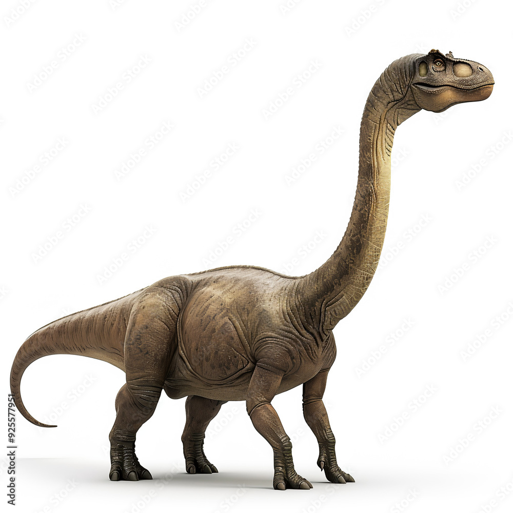 Fototapeta premium Lifelike Brachiosaurus Dinosaur Illustration