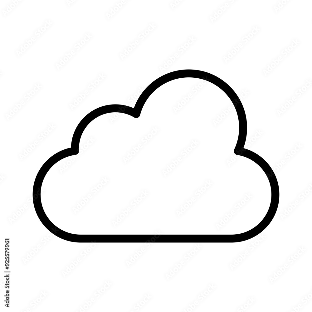 Cloud icon with line style Cloud icon with line style