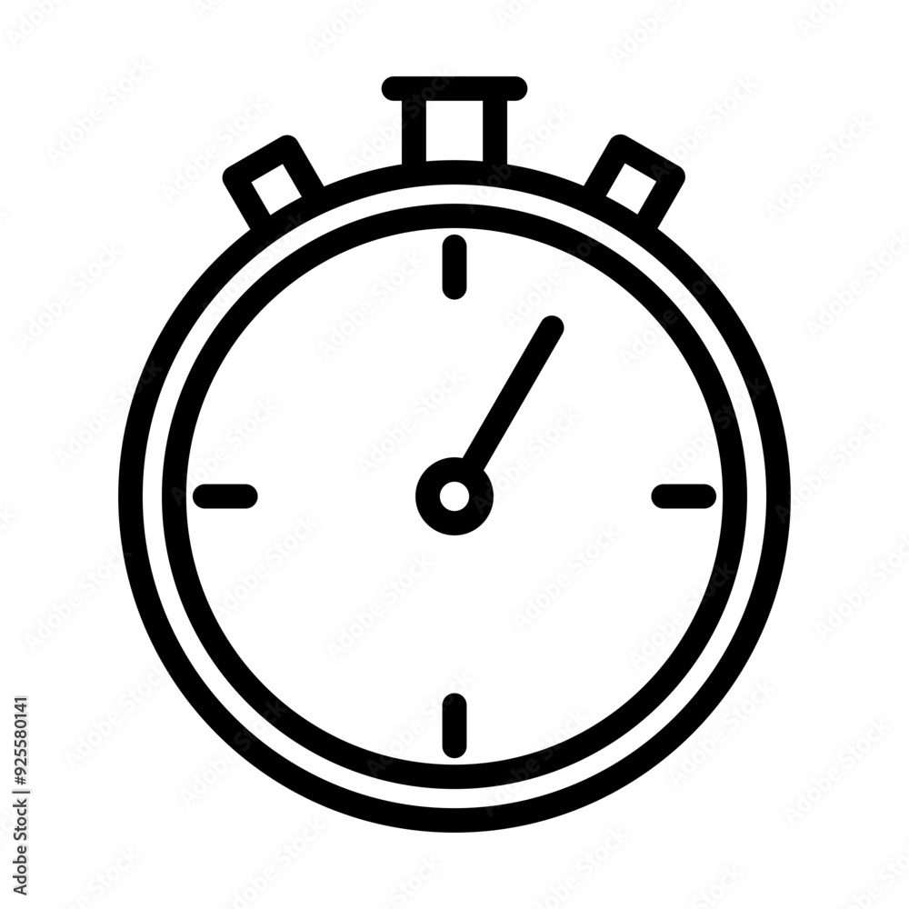 Stopwatch icon with line style Stopwatch icon with line style
