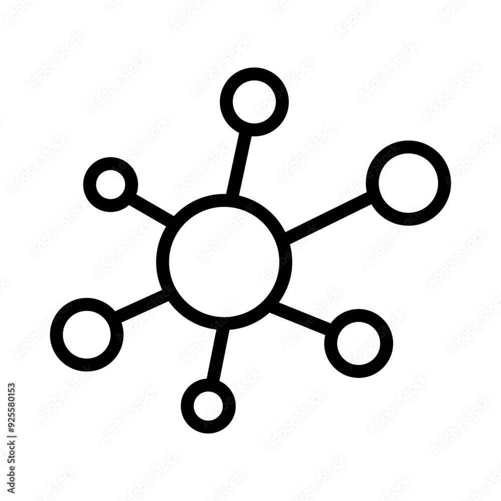 Network icon with line style Network icon with line style