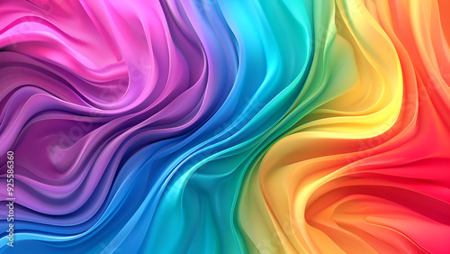 Colorful Wave Gradient Flowing Abstract Background Art