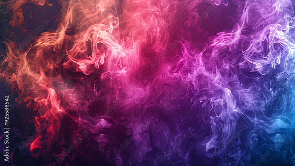 Obraz premium Vibrant and Smoky Nebula Space Abstract Texture Design