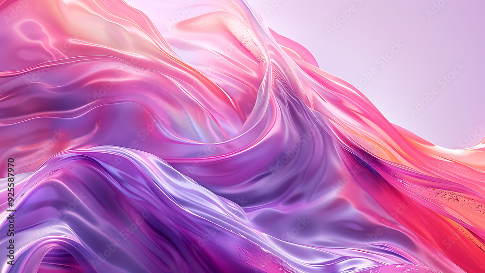 Obraz premium Soft Pink and Purple Fabric Folds with Gentle Gradient Hues