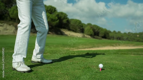 senior female golf player photo