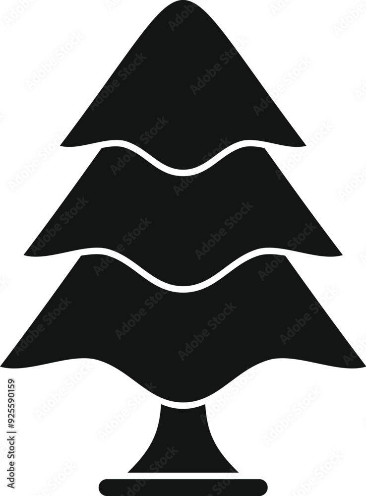 Simple icon of a fir tree, perfect for representing nature, forests, or christmas Simple icon of a fir tree, perfect for representing nature, forests, or christmas