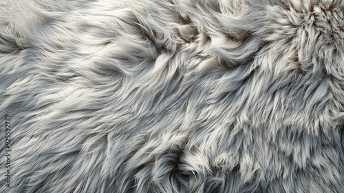 Realistic, Fluffy Gray Fur Texture Close-Up - Soft, Cozy Animal Fur Pattern for Backgrounds, Fashion, and Interior Design - Perfect for Marketing, Web Banners, and Textures with a Warm, Natural Aesthe