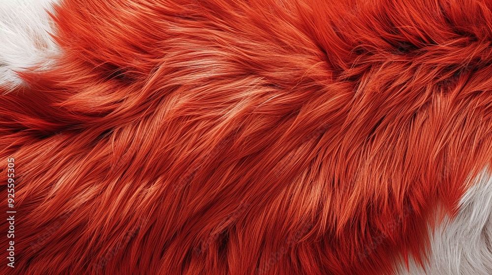 Vibrant Orange and White Fur Texture Close-Up - Detailed Abstract Background for Marketing Material, Web Banners, and Textures - Minimalistic Design with Copy Space for Text - Perfect for Creative and