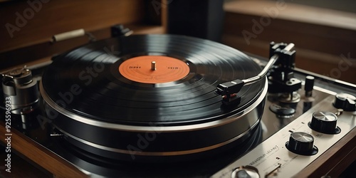 Vintage-Style 1965 Turntable for Playing Vinyl Records with Classic Design and Warm Sound