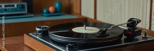 Vintage-Style 1965 Turntable for Playing Vinyl Records with Classic Design and Warm Sound