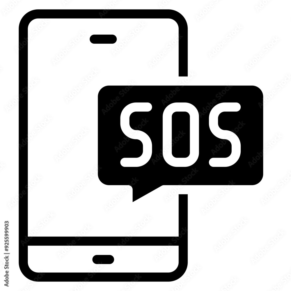 SOS phone icon. SOS phone receiver. Vector icon. SOS phone icon. SOS phone receiver. Vector icon.