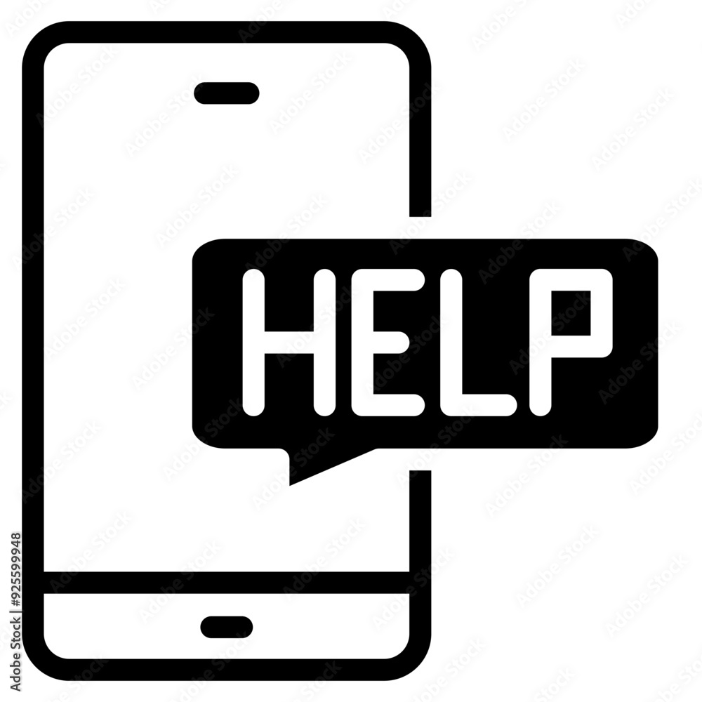 Help call vector icon Help call vector icon