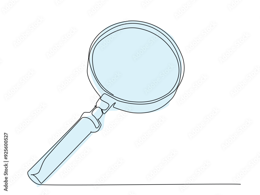A clear illustration of a magnifying glass showcasing its round lens and handle, ideal for highlighting small details or objects. A clear illustration of a magnifying glass showcasing its round lens and handle, ideal for highlighting small details or objects.