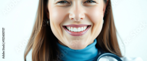 Close-up of a Smiling Woman's Face