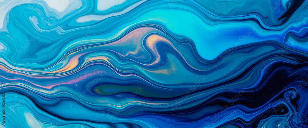 Abstract Blue and Gold Swirls Abstract Blue and Gold Swirls
