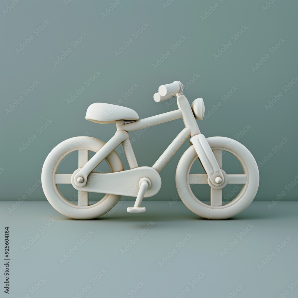 White Wooden Bicycle Minimalist Design White Wooden Bicycle Minimalist Design