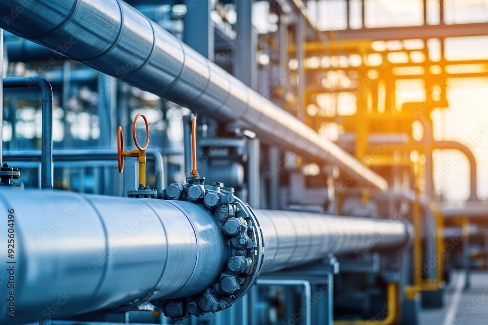 Gas processing plant with pipelines and storage units Gas processing plant with pipelines and storage units