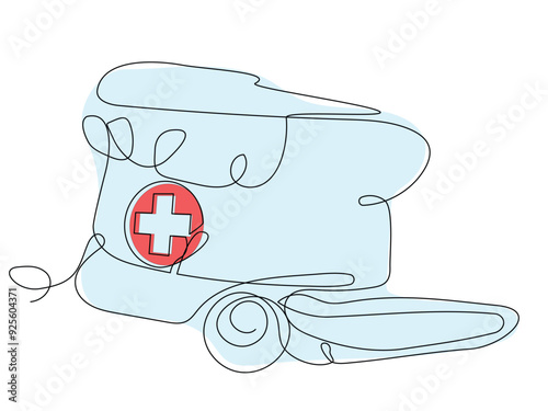 A minimalist illustration features a nurse's cap adorned with a red cross, highlighting the theme of healthcare and nursing.