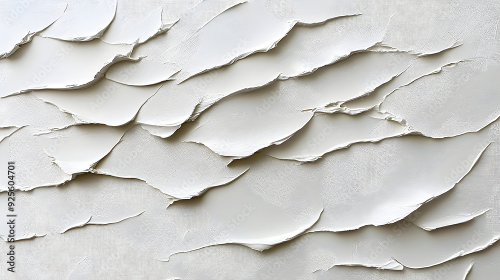 A textured wall with layered, peeling white paint creating a modern, artistic effect. A textured wall with layered, peeling white paint creating a modern, artistic effect.