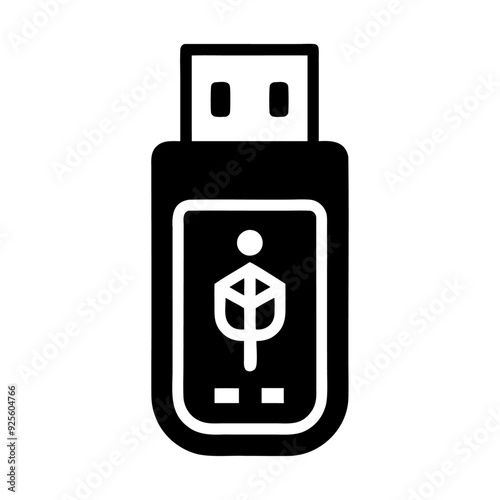 Black silhouette ethernet cable port jack modem icon and vector illustration