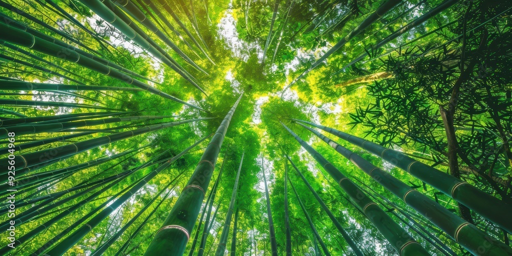 Emerald Canopy: Reaching for the sun, a vibrant bamboo forest inspires awe with its lush greenery and towering stalks, a testament to nature's resilience and beauty. Emerald Canopy: Reaching for the sun, a vibrant bamboo forest inspires awe with its lush greenery and towering stalks, a testament to nature's resilience and beauty.