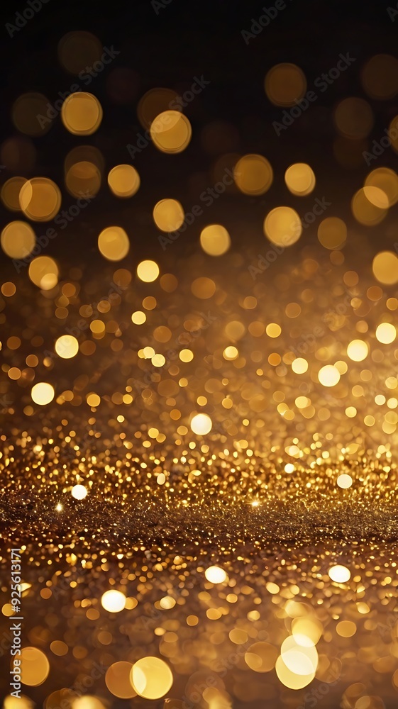 Golden blue lights in dark abstract background - new year flashing lights celebration christmas illustration Golden blue lights in dark abstract background - new year flashing lights celebration christmas illustration