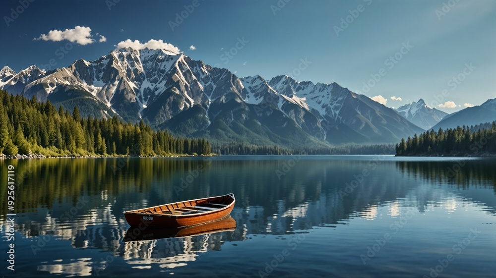 Obraz premium lake and mountains