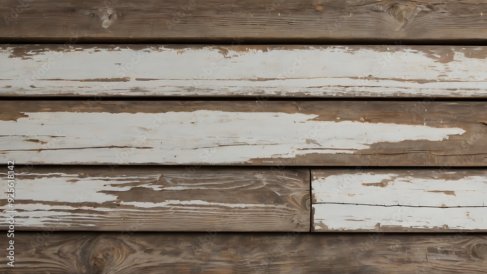 Naklejka premium Wooden background abstract, 3d textured brown planks surface or wall