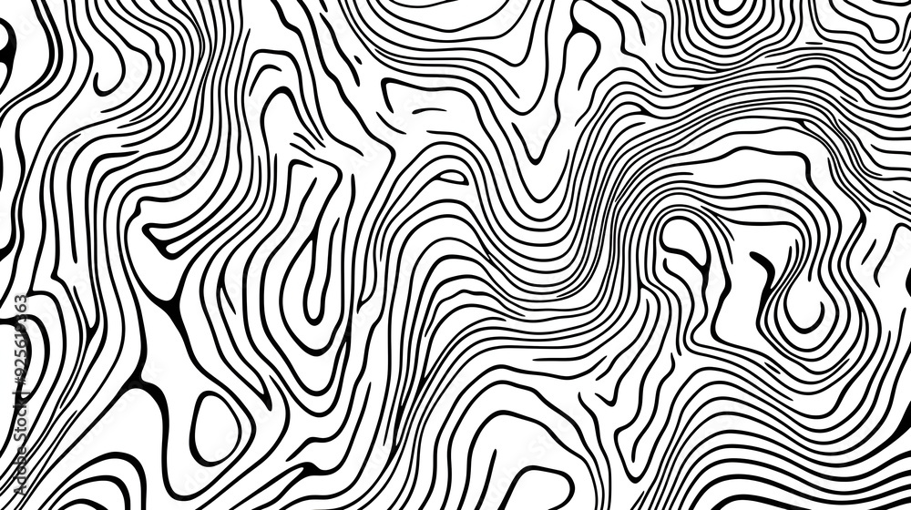 Abstract black and white wavy line pattern for design use. Abstract black and white wavy line pattern for design use.