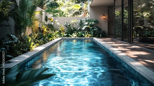 Luxury modern swiming pool photo