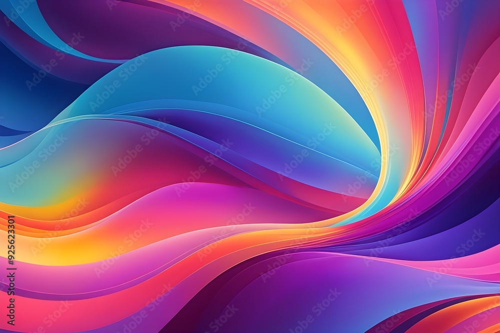 A colorful, abstract painting with a rainbow of colors A colorful, abstract painting with a rainbow of colors